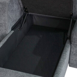 Aspire Nexis Corner Sofa Bed With Storage, Chaise On The Left, Charcoal - thumbnail 7