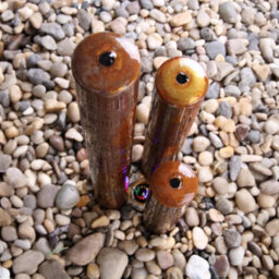 Primrose Corten Steel Rust Effect 3 Tiered Tubes Outdoor Garden Water Feature With Led Lights 137Cm - thumbnail 3