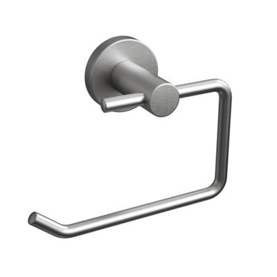 Rothley Silver Brushed Effect Round Toilet Roll Holder - image 1