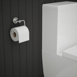 Rothley Silver Brushed Effect Round Toilet Roll Holder - thumbnail 3