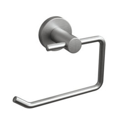Rothley Silver Brushed Effect Round Toilet Roll Holder - thumbnail 1