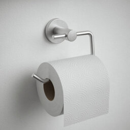 Rothley Silver Brushed Effect Round Toilet Roll Holder - thumbnail 4
