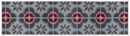 Bravich Hard Wearing Hessian Backed Stair Runner Kitchen Mat - Texas Red & Grey Floral - 60X540Cm (2'x18') - thumbnail 4