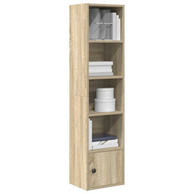 Vidaxl Bookcase Sonoma Oak 31X24X127 Cm Engineered Wood - image 1