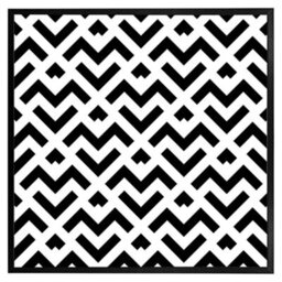 "Andrew Lee Black & White Geometric (Picutre Frame) / 24X24"" / Oak" - thumbnail 8