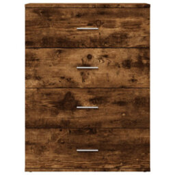 Berkfield Sideboard Smoked Oak 60X39X80 Cm Engineered Wood - thumbnail 5