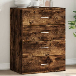 Berkfield Sideboard Smoked Oak 60X39X80 Cm Engineered Wood - thumbnail 1