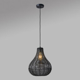 Valuelights Torin Matt Black Ceiling Light Pendant - thumbnail 2