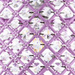 Happy Homewares Modern Ornate Lavender Lilac Pendant Shade With Clear Acrylic Beads - thumbnail 5