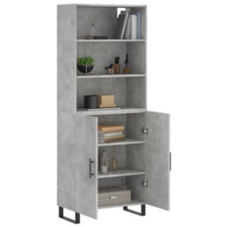 Berkfield Highboard Concrete Grey 69.5X34X180 Cm Engineered Wood - thumbnail 3