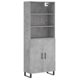 Berkfield Highboard Concrete Grey 69.5X34X180 Cm Engineered Wood - thumbnail 2