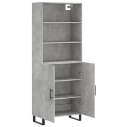 Berkfield Highboard Concrete Grey 69.5X34X180 Cm Engineered Wood - thumbnail 4
