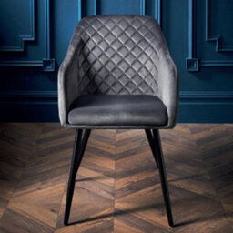 Spot On Dealz Accent Chair Velvet Dining Chairs Small Side Occasional Armchair Lounge Bedroom Chairs 