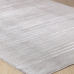 Livabliss Lustro-Modern Grey Off-White Beige Striped Living Dining Bedroom Rug 160 X 220 Cm Easy Care, Non Shedding - thumbnail 6