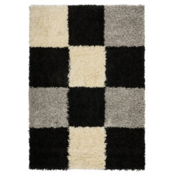 "Bravich Black Tartan Shaggy Rug 60 X 110Cm (2' X 3'7"")" - thumbnail 2