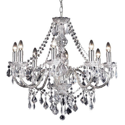 Luminosa Lighting Luminosa Clarence 8 Light Chandelier Acrylic & Chrome Finish, E14 - image 1