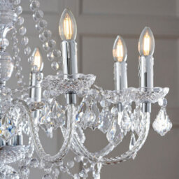 Luminosa Lighting Luminosa Clarence 8 Light Chandelier Acrylic & Chrome Finish, E14 - thumbnail 6