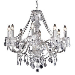 Luminosa Lighting Luminosa Clarence 8 Light Chandelier Acrylic & Chrome Finish, E14