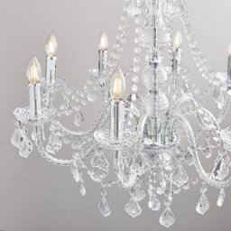 Luminosa Lighting Luminosa Clarence 8 Light Chandelier Acrylic & Chrome Finish, E14 - thumbnail 2