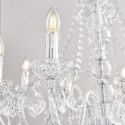 Luminosa Lighting Luminosa Clarence 8 Light Chandelier Acrylic & Chrome Finish, E14 - thumbnail 3