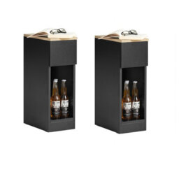 Sobuy Fbt111-Schx2, Set Of 2 Slim Bedside Table Bedside Cabinet Narrow Side Table Nightstand With Drawer And Shelf, Black - thumbnail 1