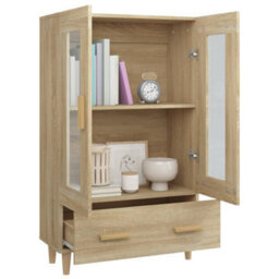 Berkfield Practical Highboard Sonoma Oak 70X31X115 Cm Engineered Wood - thumbnail 4
