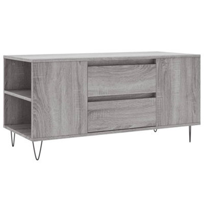 Berkfield Modern Coffee Table Grey Sonoma 102X44.5X50 Cm Engineered Wood - image 1