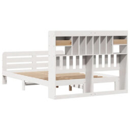 Berkfield Bookcase Bed Without Mattress White 140X200 Cm Solid Wood Pine - thumbnail 8