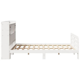 Berkfield Bookcase Bed Without Mattress White 140X200 Cm Solid Wood Pine - thumbnail 7