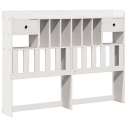 Berkfield Bookcase Bed Without Mattress White 140X200 Cm Solid Wood Pine - thumbnail 6