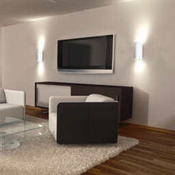 Long Life Lamps Company Modern White Ceramic Up & Down Contemporary Indoor Wall Light Lamp M0046 - thumbnail 9