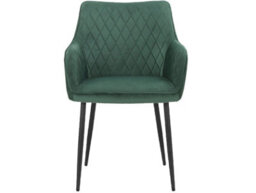 Elvira Dining Chair In Velvet Green 2 Pack - thumbnail 3