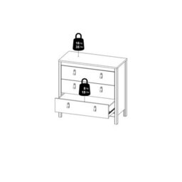 Wyld Haus Gossmere Matt Black 3-Drawer Chest Of Drawers - thumbnail 7