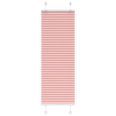 Berkfield Pleated Blind Pink 45X100 Cm Fabric Width 44.4 Cm Polyester - image 1