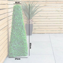 Woodside Topiary Obelisk Leaf Effect, Green 2Ft Indoor Outdoor Decor (Pack Of 2) - thumbnail 9