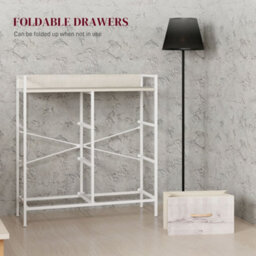 Homcom Bedroom Chest Of Drawers 6 Drawer Dresser W/ Shelf, Natural - thumbnail 6