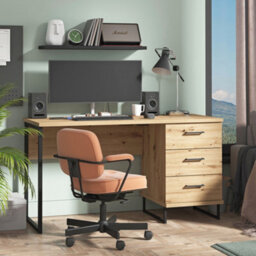 Dorel Sardinia Computer Desk, Artisan Oak