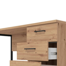 Dorel Sardinia Computer Desk, Artisan Oak - thumbnail 6