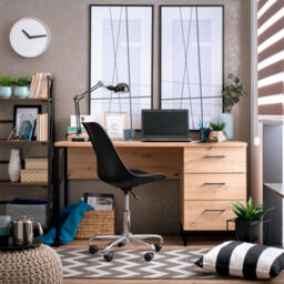 Dorel Sardinia Computer Desk, Artisan Oak - thumbnail 7