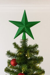 Premier Decorations Limited Green Christmas Tree Star Topper Plastic Green Glitter Tree Decoration 20Cm - thumbnail 3
