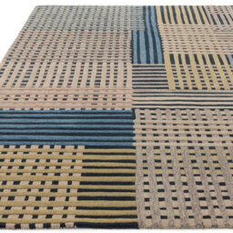Blue Multi Abstract Handmade Modern Wool Rug For Living Room And Bedroom -120Cm X 170Cm - thumbnail 3