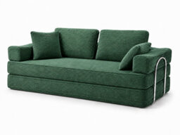 Flex Green 3 Seater Compressed Sofa Bed Cord Boneless Cloud Couch Foam Pocket Spring - thumbnail 8