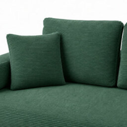 Flex Green 3 Seater Compressed Sofa Bed Cord Boneless Cloud Couch Foam Pocket Spring - thumbnail 9