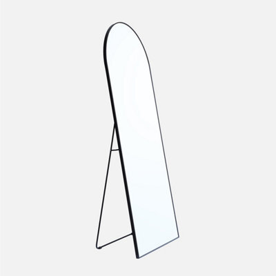 Sweeek - Aluminium Floor Mirror Justin Black 80X2.8X200Cm - image 1