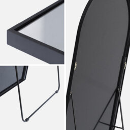 Sweeek - Aluminium Floor Mirror Justin Black 80X2.8X200Cm - thumbnail 4