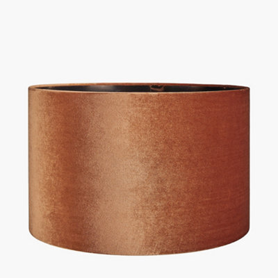 Pacific Lifestyle 45Cm Terracotta Velvet Cylinder Lampshade Floor Table Lamps - image 1