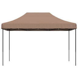 Walplus Foldable Party Tent Garden Gazebo Canopy Pop-Up Brown 410X279X315 Cm - thumbnail 3