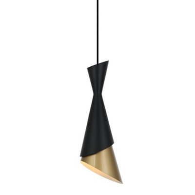 Luminosa Lighting Luminosa Modern Hanging Pendant Black, Gold 1 Light , E27 - image 1