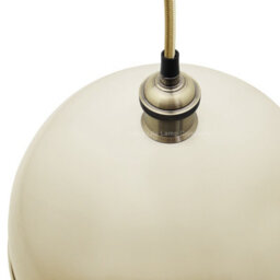 Long Life Lamps Company Large Vintage Ceiling Pendant Light Metal Cream Finish Lamp Shade M0093 - thumbnail 5