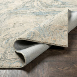 Livabliss Avellino-Abstract Beige Grey Blue Modern Marble High Pile Living Dining Bedroom Rug 160 X 213 Cm Easy Care, Non Shedding - thumbnail 4